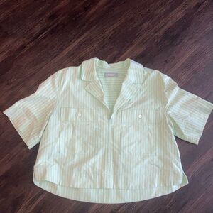 Everlane women’s s Striped Button up Shirt size L